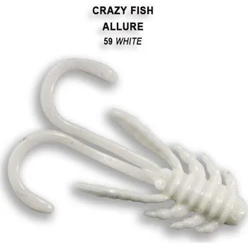 Umělá nástraha Gumová nástraha Crazy Fish Allure 2,7cm 59 White (10ks)