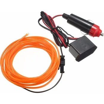 LED páska Neon oranžový, 3 metry s autozásuvkou
