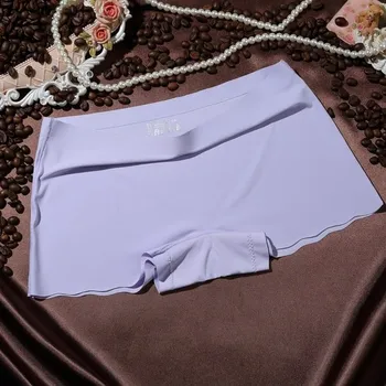 Kalhotky Dámské bezešvé kalhotky s nohavičkou Barva: Fialová, Velikost: M