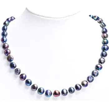 Náhrdelník Amparo Miranda® Náhrdelník z říčních perel GD506 Black, Délka 50 cm