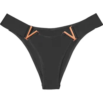 Kalhotky Dámské vykrojené kalhotky s gumou Barva: Černá, Velikost: XL