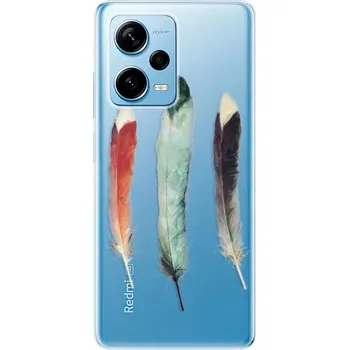 Pouzdro na mobilní telefon Odolné silikonové pouzdro iSaprio - Three Feathers - Xiaomi Redmi Note 12 Pro+ 5G