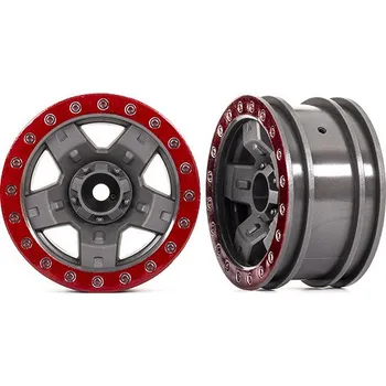 RC vybavení 1:10 Traxxas TRX-4 Sport: Disk 2.2" šedý/červený (2ks)