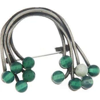 Brož Brož - duha se zelenými korálky 9001689-2