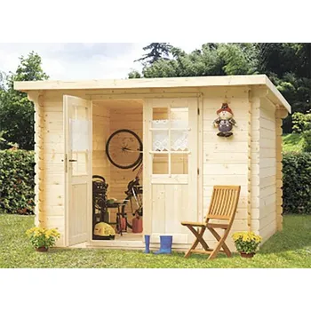 Zahradní stavba Dřevěný zahradní domek BPP B1 přírodní 298 x 248 cm