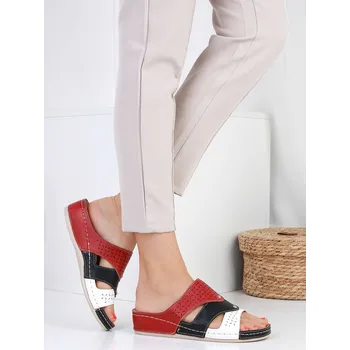 Dámské pantofle KOKA Shoes fashion Pantofle na klínku KH-1109R.B.WH Velikost: 37