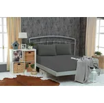 Prostěradlo, Jersey s elastanem a s napínací gumou, tmavě šedé