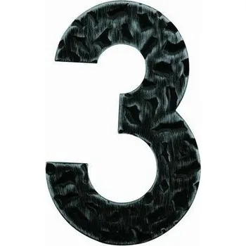 Domovní cedule LR - Domovní číslice "3" - 120 mm 120 mm Černá kovaná