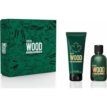 Pánský parfém Dsquared2 Dsquared2 Green Wood SET: Toaletní voda 100ml + Sprchovací gél 150ml pre mužov Toaletní voda