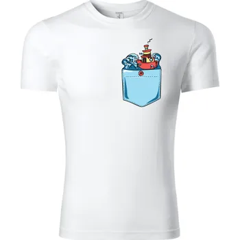 Fenomeno Dětské tričko Loď Velikost: 158cm/12 let, Barva trička: Černé