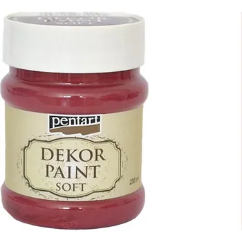 Speciální výtvarná barva Dekor Paint - křídová vintage barva 230ml - burgundská červená