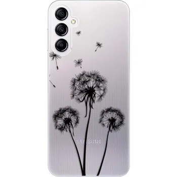 Odolné silikonové pouzdro iSaprio - Three Dandelions - black - Samsung Galaxy A14 / A14 5G