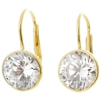 Náušnice Stříbrné pozlacené náušnice se zirkony STNAU1514F