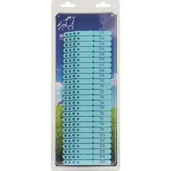 Značení hospodářského zvířete Ušní značky Ovitag pro selata, ovce a kozy 01-100 modré