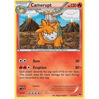 Sběratelská karetní hra Pokémon BKP 013/122 Camerupt - BreakPoint Stav: Excellent, Verze: REVERSE HOLO