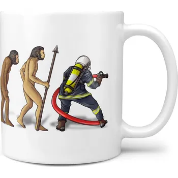 Hrnek Evoluce – Hasiči (Náplň hrníčku: Žádná)