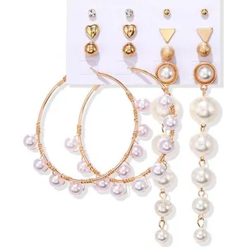 Náušnice IZMAEL Sada Náušníc CA 27112 Zlatá KP27112