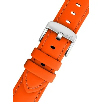 Řemínek na hodinky Kožený řemínek Morellato Capri 5761D82.086 M, oranžový, recyklovaný materiál - 20 mm
