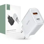 Tech-Protect C30W 2-portová nabíječka, PD30W/QC3.0, bílá