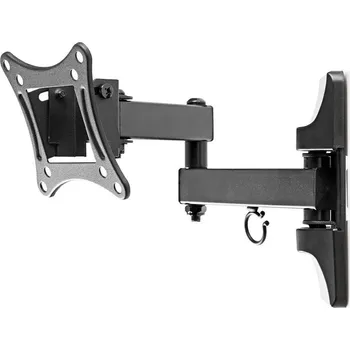 Televizní držák NEDIS nástěnný držák pro LCD a TV/ 13 - 27 "/ nosnost 15 kg/ náklon ± 20°/ otáčení 180°/ kloubový (3 klouby)