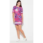 Sportovní šaty nad kolena s květinovým motivem K449 Velikost: S, Barva (Varianta): 84