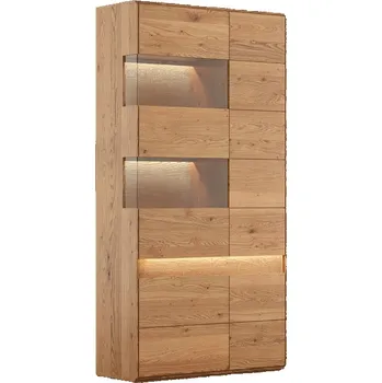 Knihovna Dubová vitrína 2D DIVISIONE levá