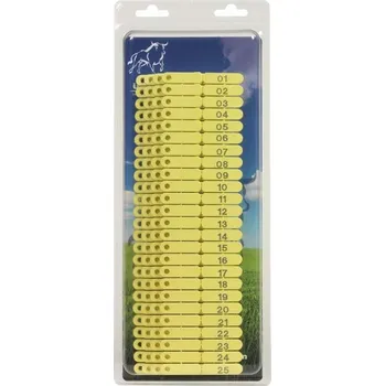 Značení hospodářského zvířete Ušní značky Ovitag pro selata, ovce a kozy 01-100 žluté