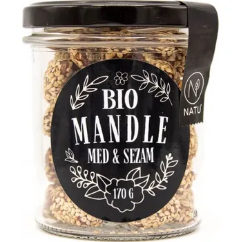 NATU Mandle s medem a sezamem BIO 170g