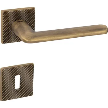 Dveřní kování TI - ELIPTICA - HR 4165 5SQ T2 bez spodní rozety, klika/klika OGS - Bronz česaný matný (77)