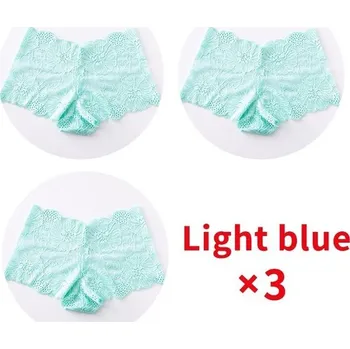 Kalhotky Dámské krajkové kalhotky s nohavičkou 3 ks Barva: zelená (2715-3lanse), Velikost: XXL