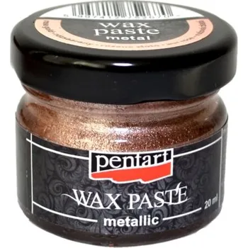 Speciální výtvarná barva Metalická vosková pasta 20ml - růžově zlatá