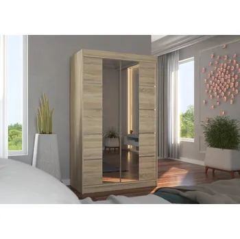 Šatní skříň Šatní skříň s posuvnými dveřmi Nordic - 120 cm Barva: dub Sonoma