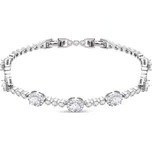 biju Rhodiovaný náramek, ozdobený čirými kulatými zirkony 2002336