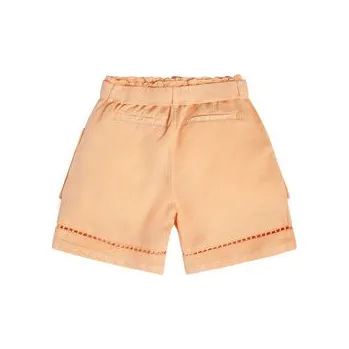 Dámská móda Guess Šortky z materiálu J3GD03 WE8R0 Oranžová Relaxed Fit 7Y