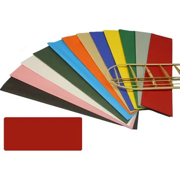 Modelářský materiál Krick potahový papír červený 18g/m2 51x76cm (2)