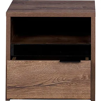 Noční stolek DENVER mc | noční stolek SNOC | 46,5 cm | dub monastery / černá lesk