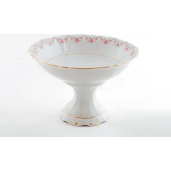 Leander mísa na ovoce 23 cm porcelán růžičky/zlatá linka