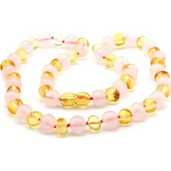 Dětské navlékací korálky Baltský jantar Jantarové korálky pro děti proti bolesti medové s růženínem