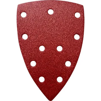 Brusný papír výsek brusný 100x150x150mm zr. 80 SZ, 11 otvorů (5ks)
