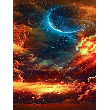 Diamantové malování Diamantové malování - Ohnivý vesmír - č. 862 65x85 cm