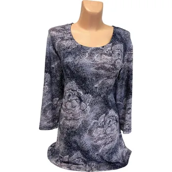 Dámská tunika Tunika halenka KENNA, Barva Modrá, Velikost XXL50, Materiál 96% Viskoza 4% Lycra