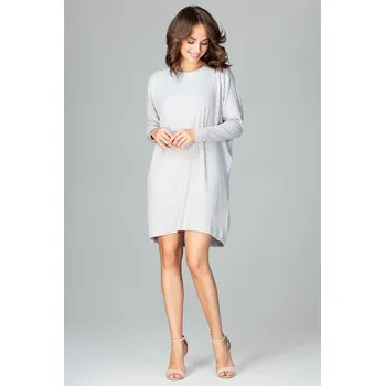 Dámské šaty Volné oversize šaty K467 Barva: Šedá, Velikost: ONE SIZE