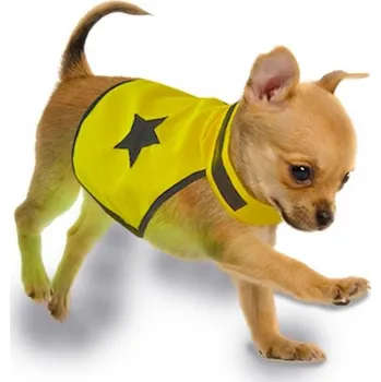 Obleček pro psa Reflexní vesta pro psa 40cm látková žlutá Duvo+