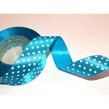 Stuha Stuha saténová s puntíkem, WSK6097, šíře 38 mm / 1 metr