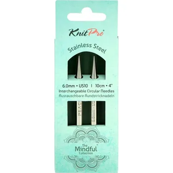 Jehlice Vyměnitelné jehlice Knitpro Mindful 10cm 6,5mm