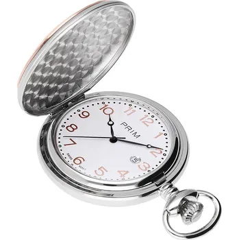 Kapesní hodinky PRIM Pocket Present - D - stříbrné/růžově zlaté W04P.13189.D