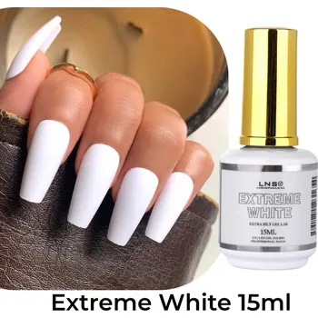 Lak na nehty Extreme White Gellac 15ml / bílá barva