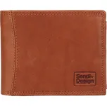 Pánská kožená peněženka SendiDesign Lipse - koňak