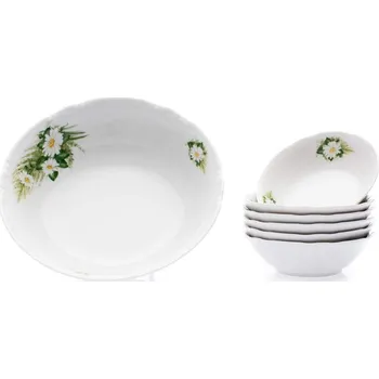 Thun 1794 Constance, kompotová souprava, kopretiny, Thun, 7 d.