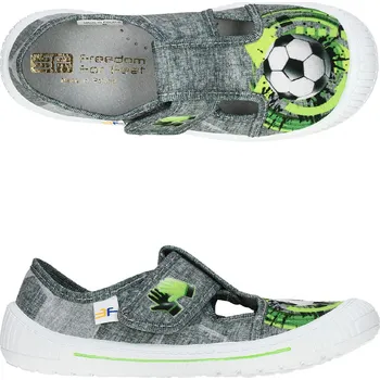Chlapecké tenisky 3F Freedom for feet 3F PAPUČKY chlapecké Football 4SK3/27 šedé Velikost: 35